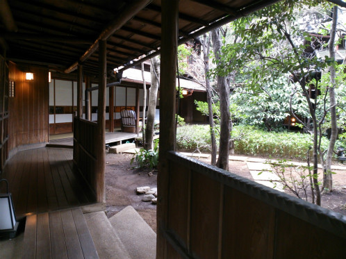 Long corridor connecting the main building to annex rooms